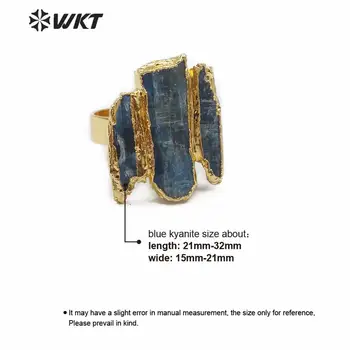 WT-R336 en-gros exclusiv albastru personalizat cianit Inel galvanizat cu dimensiuni reglabile Inele femei moda Bijuterii