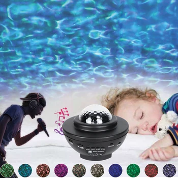 WUZSTAR Cerul Înstelat LED Laser Petrecere Proiector RGB Bluetooth Lumina de Noapte de Control de Sunet DJ Efect Lanps Copii Decorare Dormitor