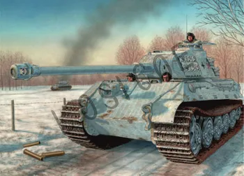 WW2 GER Royal Tiger Tank T6 Poster de Imprimare Război Arta de Perete Armă de Război Militar Poster de Epocă Kraft Hârtie Autocolant de Perete Decor Acasă