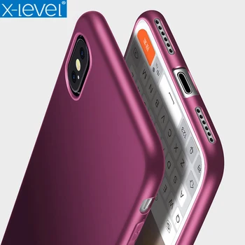 X-Nivelul Matasoasa TPU Caz de Telefon Pentru Apple iPhone 12 mini 11 Pro Max XR XS XS Max 7 8 Plus Ultra Subțire Mat Moale Înapoi Caz Acoperire