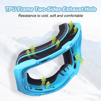 X-TIGRU Magnetic Mască de Schi, Ochelari de Iarnă Anti-Ceață Zăpadă Ochelari de Protecție UV400 Ochelari Schi Strat Dublu de Patinaj Ochelari