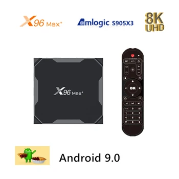 X96 Max Plus Android 9.0 Smart TV BOX 4 GB/64 GB TVBOX Amlogic S905X3 H. 265 4K 2.4 G 5G WiFi Media Player, Set Top Box X96 Max