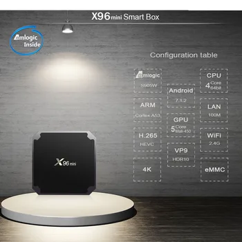 X96 MINI Nou Android 9.0 TV BOX 1G/2G 8G/16G Amlogic S905W Quad Core Suport 4K Wifi Media Player Android Smart Set Top Box