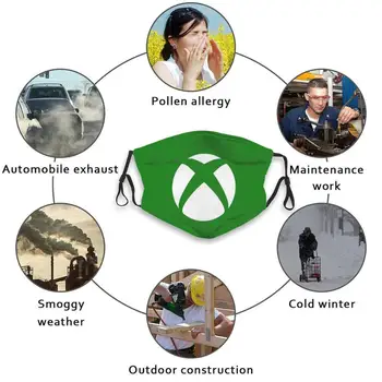 Xbox Logo-Ul Adult Copii Anti-Praf, Filtru Diy Masca Microsoft Xbox Playstation Console De Jocuri Video Unul 360 Gaming Logo-Ul Windows