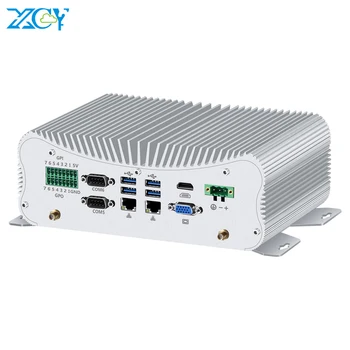 XCY fără ventilator Mini PC Intel Core i7 10510U i5 10210U 2xDDR4 RS232 RS422 RS485 2xLAN WiFi LPT PS/2 HDMI VGA 4G LTE SIM GPIO 6xUSB