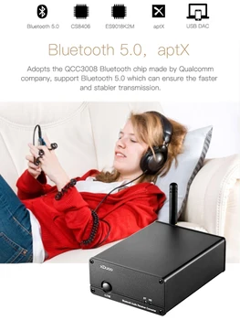 XDUOO XQ-50 Buletooth 5.0 Receptor Audio Converter DAC/AMP ES9018K2M Chip Receptor Audio Întineri Suport AptX PC DAC USB