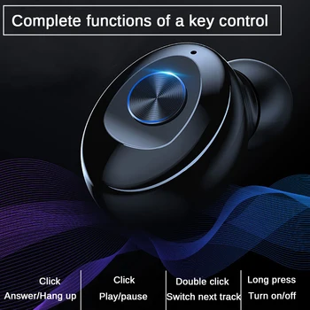 XG12 TWS Bluetooth 5.0 Cască Mini Wireless Căști Singur XG-U12 Pavilioane Sport Handsfree Stereo Căști Cu Microfon Pentru Telefon