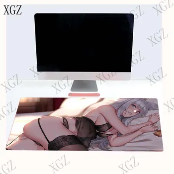 XGZ Anime Sexy Fete Mari Gaming Mouse Pad Gamer Blocare Marginea Tastatura Mat Birou de Spălat pad pentru CS GO LOL Dota Joc