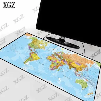 XGZ Hartă a Lumii Mari Tastatură de Gaming Mouse Pad Gamer Notebook Mousepad Birou Saltele de Odihnă Mat pentru CSGO, DOTA