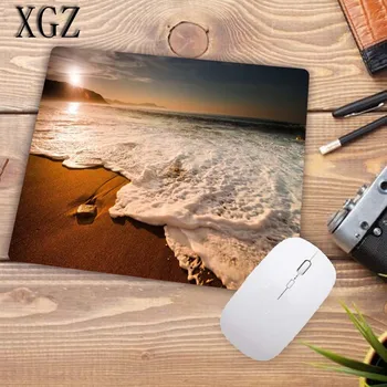XGZ pe Litoral, Amurg, Apus de soare Peisaj de Cauciuc Mouse-ul Durabil Desktop Mousepad Transport Gratuit Mare de Blocare Marginea Mouse Pad Tastaturi Mat
