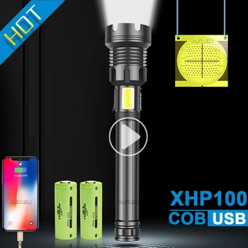 XHP100 cel Mai Puternic Led lanterna Lanterna Xhp90 Lanternă Tactică 18650 Usb Reîncărcabilă Lumina Flash Cree Xhp70.2 Lanterna