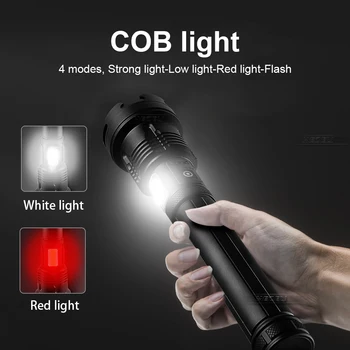 XHP110 cel mai puternic LED COB lanterna 18650 26650 usb Reîncărcabilă lanterna xhp90 lampă de lucru xhp70 xhp50 lanternă tactică