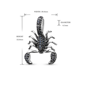 Xiaojing de Moda de Craciun Scorpion Farmecul Margele Pandora din Argint 925 de Accesorii Originale pentru Bratari en-Gros Bijuterii
