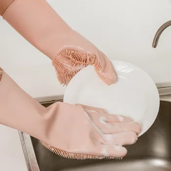 Xiaomi JJ Magic Silicon Mănuși de Curățare de Izolare non-alunecare de spălat Vase Mănușă față-verso Purtați Mănuși de Bucătărie Acasă