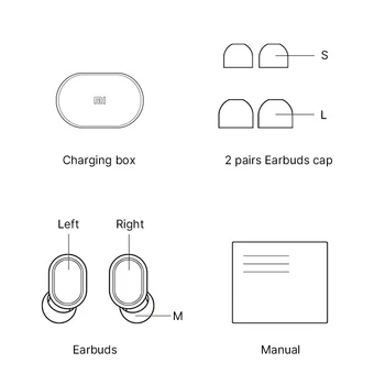 Xiaomi Redmi Airdots TWS Wireless Bluetooth 5.0 Casti Handsfree In-ear Căști interne de Control Vocal de Reducere a Zgomotului Atingeți AI Control