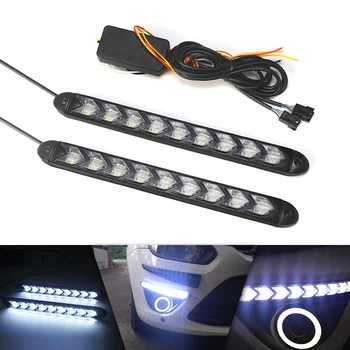 XINFOK din Plastic rezistent la apa 12V Super-Luminos LED-uri Lumini de Zi Universale Modele Auto Lumina de Zi DRL