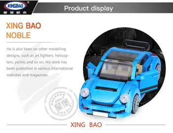 Xingbao 03015 944Pcs Noi, Originale, Creative MOC Technic Serie Beetle Set Auto Copii de Învățământ Blocuri Caramizi Jucarii