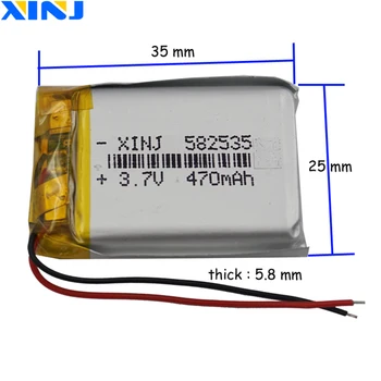 XINJ 10buc 3.7 V 470mAh litiu-polimer baterie lipo de celule 582535 Pentru ceas inteligent MP3/MP4 player de muzică DVC DVR Camera ceasuri DVD