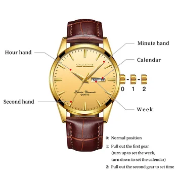 XINQITE Oficial Bărbați Ceasuri 2020 brand de lux Ceasuri Cuarț Moda din Piele Impermeabil Ceas pentru domn Studenți