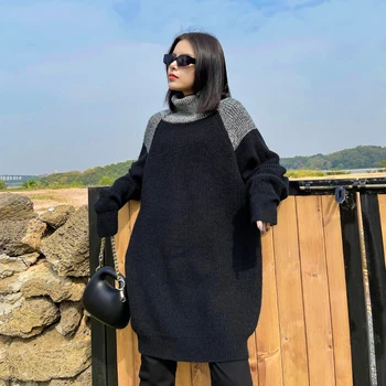 XITAO Pulover tricotat pentru Femei de Moda Zeita Fan Stil Casual Plus Dimensiune Guler 2020 Iarna Mici Proaspete Pulover Casual ZXR1476