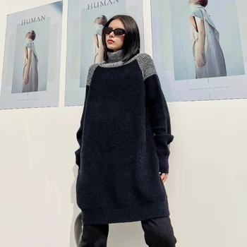 XITAO Pulover tricotat pentru Femei de Moda Zeita Fan Stil Casual Plus Dimensiune Guler 2020 Iarna Mici Proaspete Pulover Casual ZXR1476