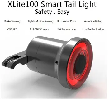 XLITE100 Ciclism Bicicleta din Spate, Lumina spate cu LED-uri Lanterna pentru Bicicleta Accesorii USB Reîncărcabilă COB Inteligent de Frânare Lampa de Noapte de Siguranță