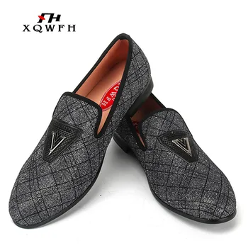 XQWFH Moda Barbati Mocasini Italia Brand Petrecere de Nunta Barbati Pantofi Rochie de Moda pentru Bărbați Pantofi de Afaceri