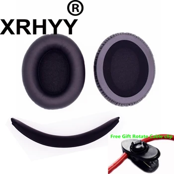 XRHYY Negru Înlocuire Sus Bentita Pernițe de Urechi Perna Set Pentru Mpow 059 Căști Bluetooth Peste Ureche +Liber Roti de Cablu Clip