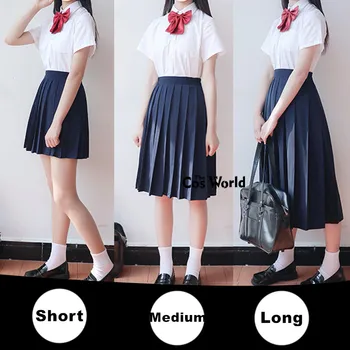 XS-5XL Culori Solide Fată Japoneză de Vară Talie Mare Fuste Plisate Rochie de Femei Pentru JK Uniformă de Școală Elevii Haine