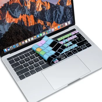 XSKN OS X de comenzi rapide de la Tastatură Piele Capac pentru Touchbar Macbook 13 15 inch A1706 A1707(2016 de Presă), Cadou Gratuit Atingeți Bara de autocolant