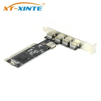 XT-XINTE USB 2.0 4 Porturi 480Mbps PRIN intermediul HUB-ul PCI Controller Card Adaptor PCI Carduri PCI cu USB2.0 pentru Desktop de Calculator Dropshipping