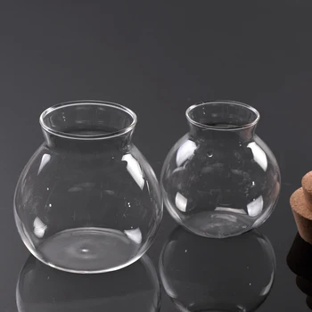 XUNSFY Decor Sticla + Capac Flori Artificiale Vaza de Sticla de Crăciun Dop de Sticlă Flacoane De Nuntă Vacanță Acasă