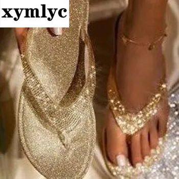 Xymlyc 2020 Nou de sex Feminin Pantofi de Moda de Vara Sandale Plate pentru Femei Sandale de doamnelor Pantofi pentru Femei de Moda Sandalias Mujer