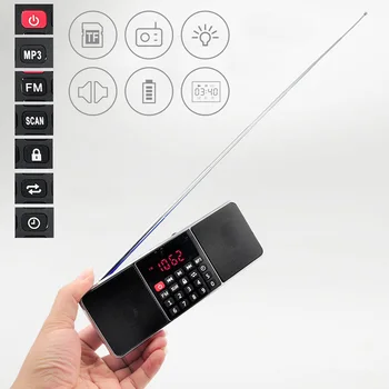 Y-618 Mini Radio FM, FM Radio dab radio Difuzor USB Reîncărcabilă Music Player Suport TF/SD Card cu LED Display Ecran