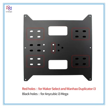 Y Transportul Upgrade de Înlocuire Placă de Aluminiu pentru Monoprice Filtru Selectați， Wanhao Duplicatior și Anycubic i3 Mega Imprimantă 3D