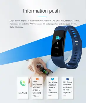 Y5 Brățară Inteligent Bluetooth Trupa Ceas Sport Fitness Urmări Pedometru Auzi Rata De Tensiunii Arteriale Monitor, Ecran Color