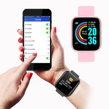 Y68 Ceas Inteligent D20 Oamenii Pro Smartwatch pentru Apple IOS, Android Heart Rate Monitor Tensiunii Arteriale Sport Bratara dropshipping
