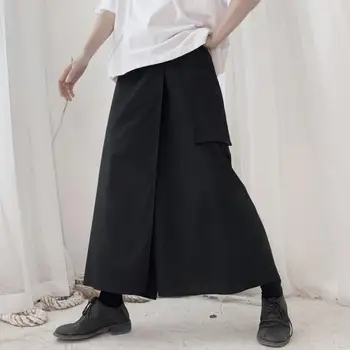 Yamamoto întuneric doamnelor Japonez Yoji cânepă bumbac pantaloni largi picior cu fals două vrac pantaloni harem