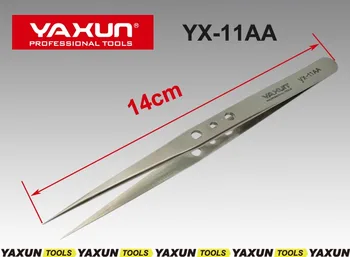 YAXUN YX-11AA Vârful Fin Direct din Inox Penseta,Non-alunecare, Anti-magnetice de Precizie, Penseta Profesionala Mobil, instrumentul de reparare
