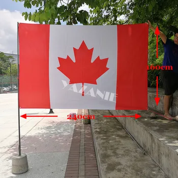 YAZANIE 60*90cm/90*150 cm/120*180 cm/160*240cm Tipărite Canada Pavilion Canadian Mare Logo Design Sport Steaguri din Lume de Bumbac Zbura Banner
