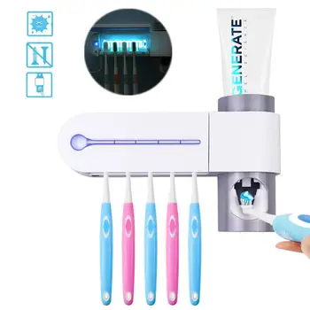 YCOO UV Periuta de dinti Sterilizator Titularul Electric Montat pe Perete Periuta de dinti gel Dezinfectant cu Automate Dozator de Pasta de dinti