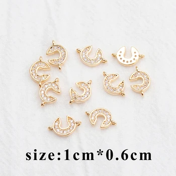 YEGUI M801,accesorii bijuterii,placat cu aur de 18k,cu 0,3 microni,diy zircon pandantive,litera a alfabetului,diy cercei,10buc/lot