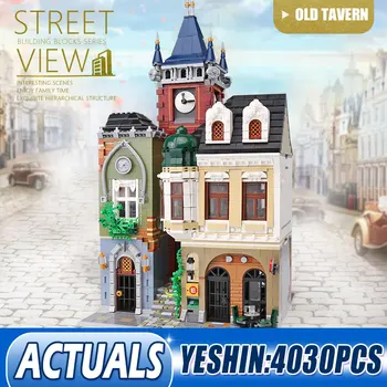 Yeshin QL0924 City Street View Jucării MOC Orașul Vechi Pub Model Blocuri Caramizi Copii Educative Jucarii de Cadouri de Craciun