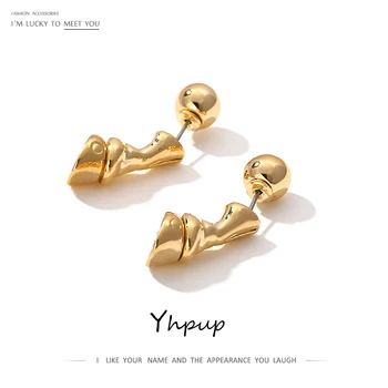 Yhpup Moda Farmec Aur Cercei Stud Simplu Coreean De Înaltă Calitate Cercei 2020 Boucle D'Oreille Femme Metal De 18 K, Bijuterii Cadou