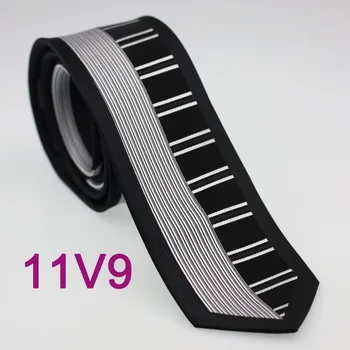 YIBEI Coachella Legături Chenar Negru Cruce de Argint Și Dungă Verticală Gât Cravata Skinny Microfibra 6cm Slim Nekties Vogue Lega Corbata