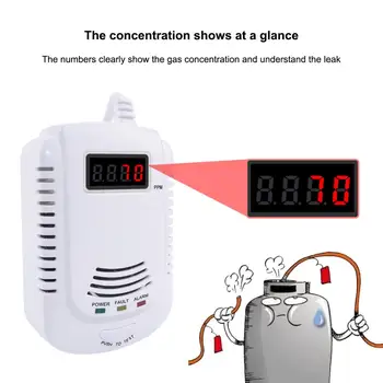Yieryi Acasă Independentă Plug-In Detector de Gaz Combustibil GPL, GNL Cărbune Gaze Naturale de Scurgere Alarma Senzor de Avertizare Voce Alarmă Senzor