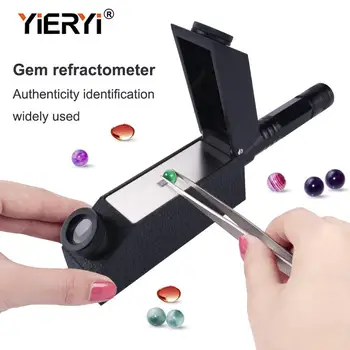 Yieryi Gem instrument gem instrument gem refractometru diamant detector de externe cu sursă de lumină gama de Măsurare: 1.30 ~ 1.81 RI