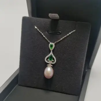 YIKALAISI 925 de Bijuterii de Argint pandantive Perle 2019 Naturale Fine bijuterii Perla de 8-9mm pandantive Pentru Femei en-gros