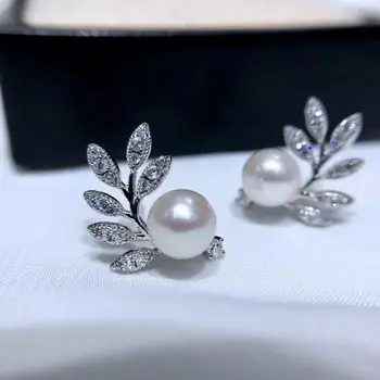 YIKALAISI Argint 925 Bijuterii Cercei cu Perle 2019 Naturale Fine bijuterii Perla 6-7mm Cercei stud Pentru Femei en-gros