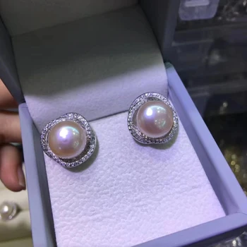 YIKALAISI Argint 925 Bijuterii Cercei cu Perle 2020 Naturale Fine bijuterii Perla 10-11mm Cercei Pentru Femei en-gros